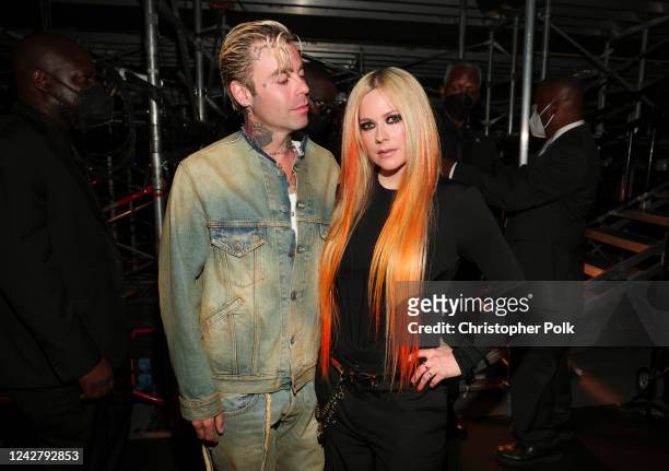 Mod Sun and Avril Lavigne at the 2022 MTV Video Music Awards held at Prudential Center on August 28, 2022 in Newark, New Jersey.