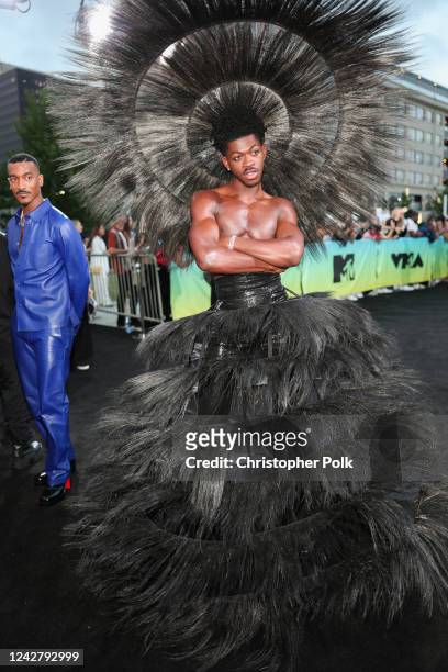 Sean Bankhead and Lil Nas X at the 2022 MTV Video Music Awards held at Prudential Center on August 28, 2022 in Newark, New Jersey.