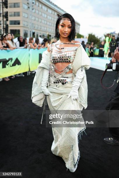 Shenseea at the 2022 MTV Video Music Awards held at Prudential Center on August 28, 2022 in Newark, New Jersey.