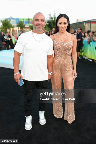 Joe Gorga and Melissa Gorga at the 2022 MTV Video Music Awards held at Prudential Center on August 28, 2022 in Newark, New Jersey.