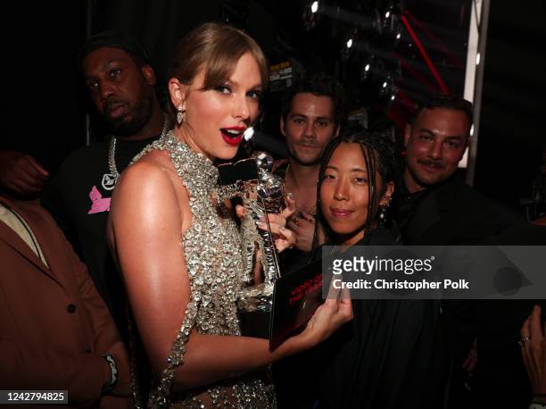 Taylor Swift and guests at the 2022 MTV Video Music Awards held at Prudential Center on August 28, 2022 in Newark, New Jersey.