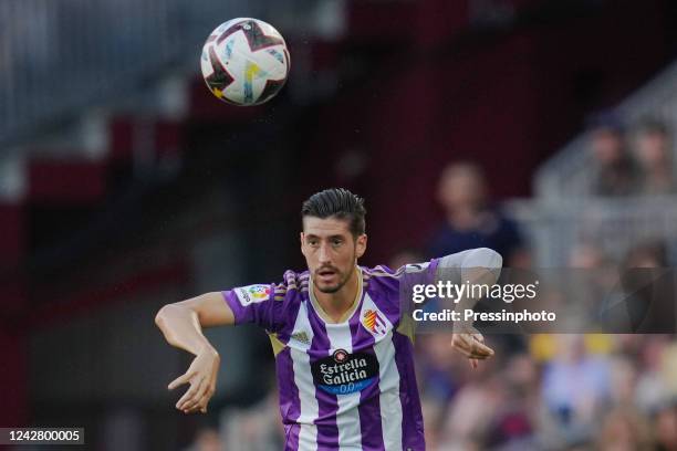 Sergio Escudero of Real Valladolid during the La Liga match between FC Barcelona and Real Valladolid played at Camp Nou Stadium on August 28, 2022 in...