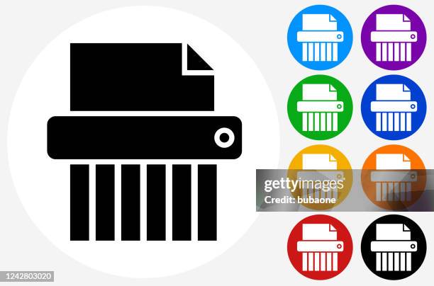 shredder icon - document shredding stock illustrations