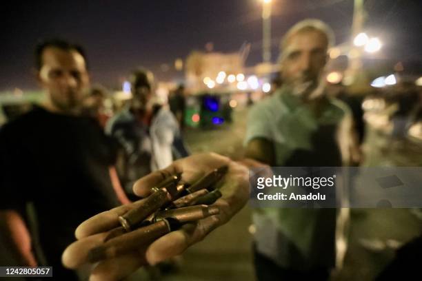 Supporters of Iraqi cleric Muqtada al-Sadr continue to wait near the parliament building in Baqhdad, Iraq on August 29, 2022. The move came shortly...
