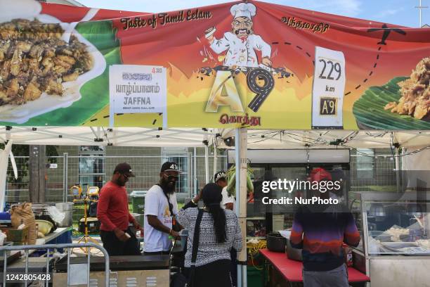 Food stalls during the Tamil Street Festival held in Markham, Ontario, Canada on August 28, 2022. The festival is said to be the largest Tamil Street...