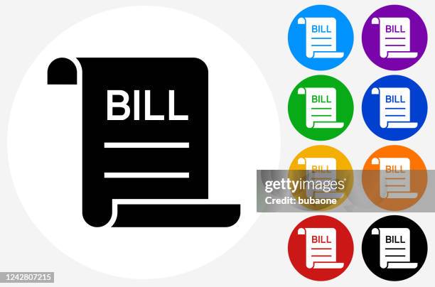 simple bill icon - bill legislation stock illustrations