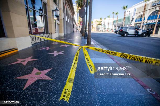 Hollywood, CA Los Angeles Police Officers are on scene investigating a shooting overnight on Monday, Aug. 29 in Hollywood, CA. A man was fatally shot...