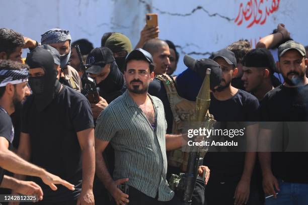 Supporters of Iraqi cleric Muqtada al-Sadr clash with security forces with heavy weapons at Green Zone after Sadr supporters stormed the Presidential...