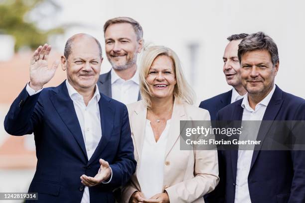 Federal Chancellor Olaf Scholz , Christian Lindner, German Minister of Finance, Nancy Faeser, German Minister for Interior and Community, Volker...