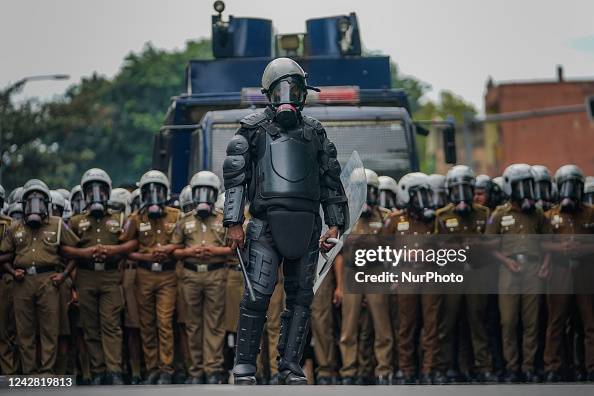 Anti Riot Unit Police An officer of the anti-riot unit who is going to disperse the rally ...