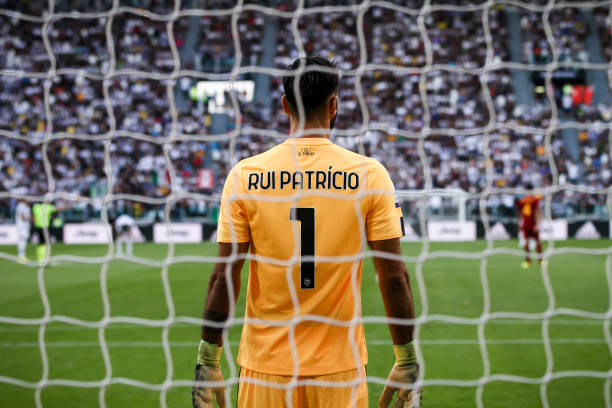 Roma goalkeeper Rui Patricio looks on during the Serie A football match n.3 JUVENTUS - ROMA on August 27, 2022 at the Allianz Stadium in Turin,...