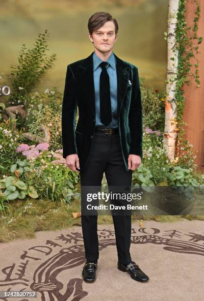Robert Aramayo attends the World Premiere of "The Lord Of The Rings: The Rings Of Power" at Odeon Luxe Leicester Square on August 30, 2022 in London,...