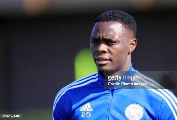 Patson Daka of Leicester City during the Leicester City training session at Leicester City Training Ground, Seagrave on August 30th, 2022 in...