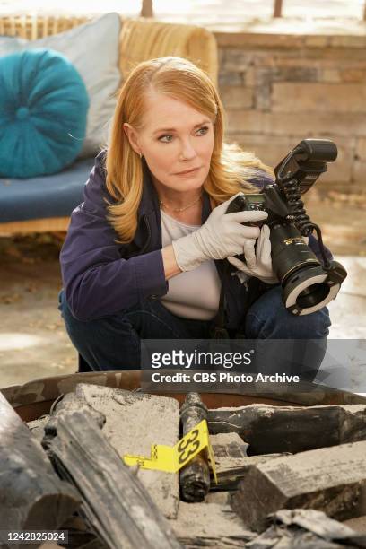 "The Painted Man" -- Coverage of the CBS series CSI: VEGAS, scheduled to air on the CBS Television Network. Pictured : Marg Helgenberger as Catherine...