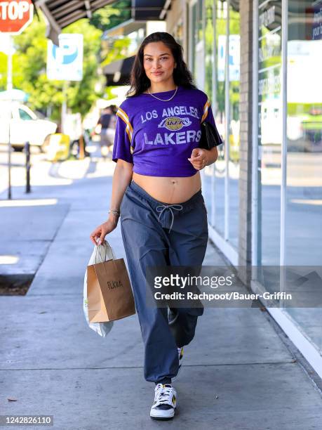 Shanina Shaik is seen on August 30, 2022 in Los Angeles, California.