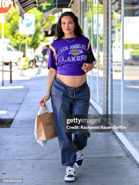 Shanina Shaik is seen on August 30, 2022 in Los Angeles, California.