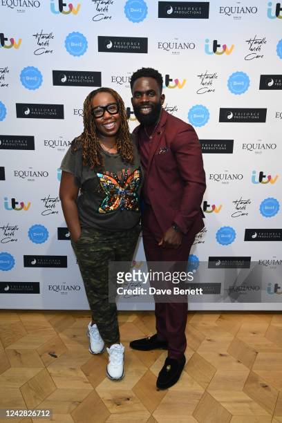 Chizzy Akudolu and Jimmy Akingbola attend a special screening of "Handle With Care: Jimmy Akingbola" hosted by TriForce Productions and ITV at BAFTA...