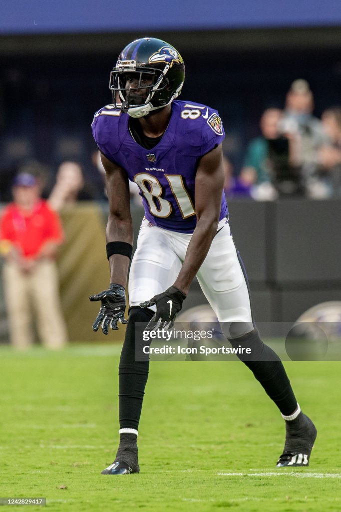 Baltimore Ravens wide receiver Binjimen Victor during the NFL News Photo  - Getty Images