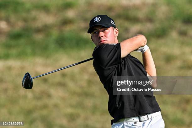 Jonas Baumgartner of Germany plays his tee shot on the 17th hole during Day One of the 2022 World Amateur Team Golf Championships - Eisenhower Trophy...