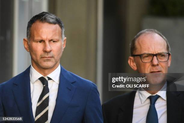 Former Manchester United star and Wales manager Ryan Giggs arrives at the Manchester Minshull Street Crown Court, in Manchester, on August 31, 2022...