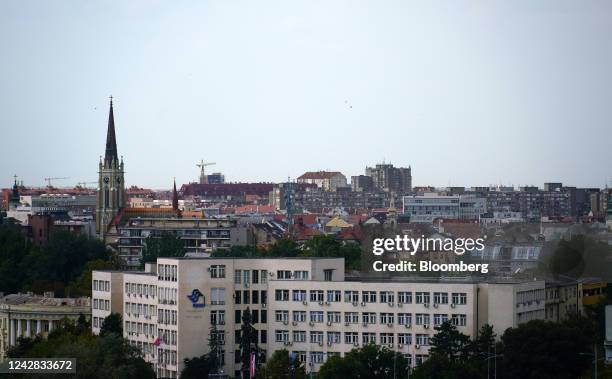 Residential and commercial buildings on the city skyline in Novi Sad, Serbia, on Monday, Aug. 29, 2022. The biggest former Yugoslav republic is...