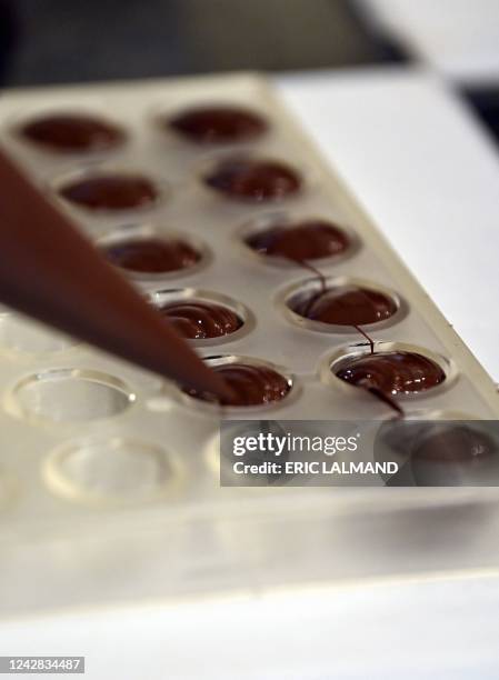 Illustration picture shows Chocolate during a chocolate workshop at the Neuhaus chocolate shop, ahead of the Memorial Van Damme Diamond League...