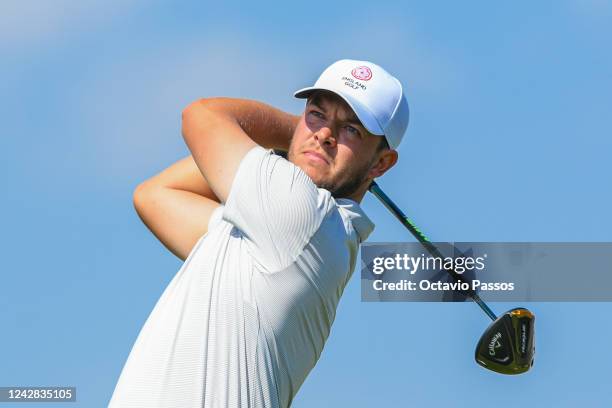 Sam Bairstow of England plays his tee shot on the 3rd hole during Day One of the 2022 World Amateur Team Golf Championships - Eisenhower Trophy...