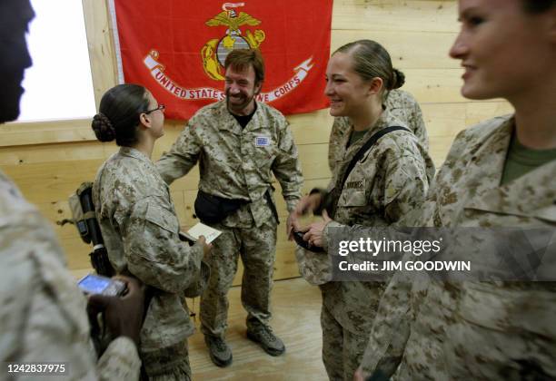 In a photo taken 31 October 2006 and released 01 November 2006 by the US military, U.S. Marines and sailors from the California-based Regimental...