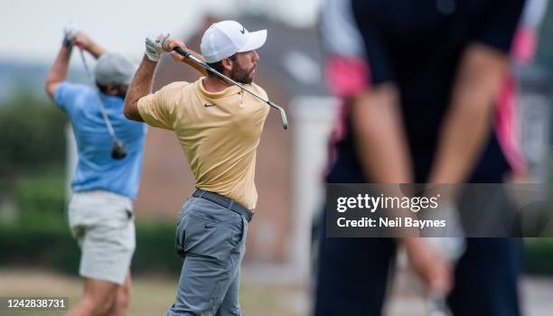 Romain Wattel from France practicing on the driving range prior to the B-NL Challenge Trophy by Hulencourt at Hulencourt on August 31, 2022 in...