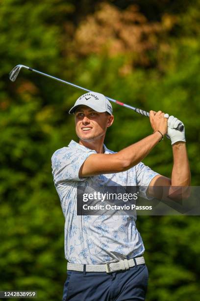 Ludvig Aberg of Sweden plays his tee shot on the 13th hole during Day One of the 2022 World Amateur Team Golf Championships - Eisenhower Trophy...