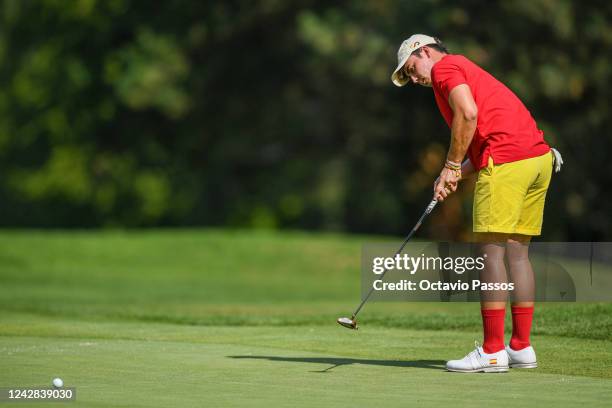 Josele Ballester of Spain plays his third shot on the 12th hole during Day One of the 2022 World Amateur Team Golf Championships - Eisenhower Trophy...