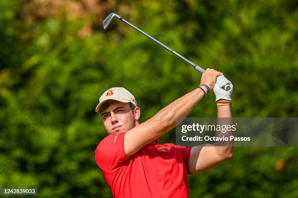 Josele Ballester of Spain plays his tee shot on the 13th hole during Day One of the 2022 World Amateur Team Golf Championships - Eisenhower Trophy...