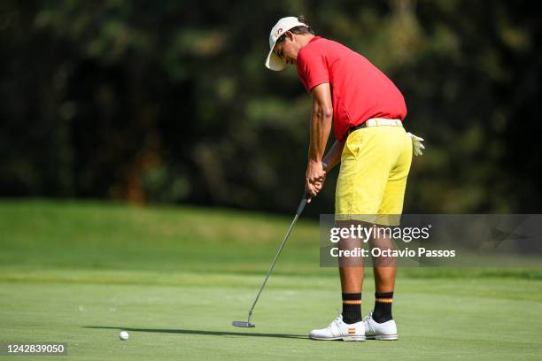 Luis Masaveu of Spain plays his third shot on the 12th hole during Day One of the 2022 World Amateur Team Golf Championships - Eisenhower Trophy...