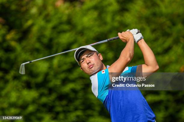 Taiga Semikawa of Japan plays his tee shot on the 13th hole during Day One of the 2022 World Amateur Team Golf Championships - Eisenhower Trophy...