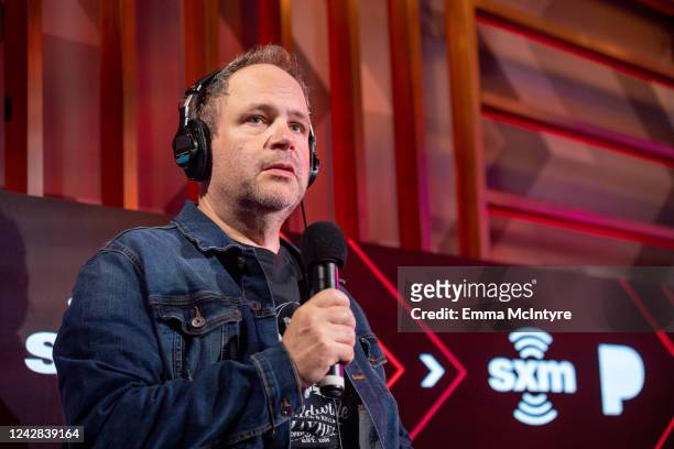 Eddie Trunk attends SiriusXM's 'Trunk Nation' with Megadeth at SiriusXM Studios on August 25, 2022 in Los Angeles, California.