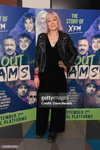 Sunta Templeton attends a special screening and Q&A for "Kick Out the Jams: The Story of XFM" at Picturehouse Central on August 31, 2022 in London,...