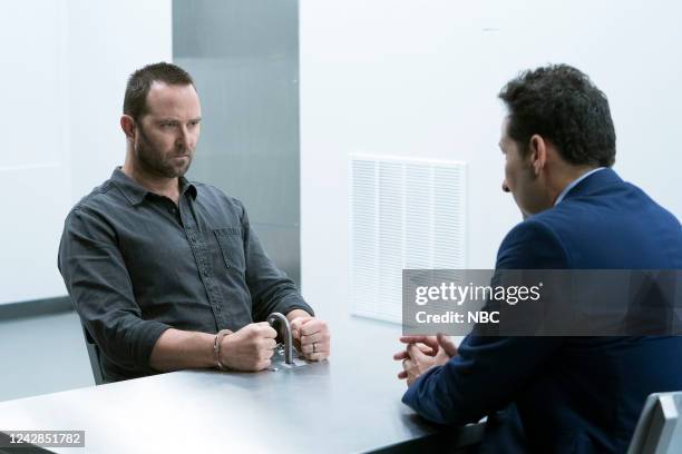 Brass Tacks" Episode 509 -- Pictured: Sullivan Stapleton as Kurt Weller, Raoul Bhaneja as Shirley --