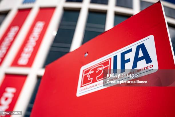 September 2022, Berlin: The logo is on the electronics trade show IFA. IFA opens its halls to the public on 2.9. Photo: Fabian Sommer/dpa