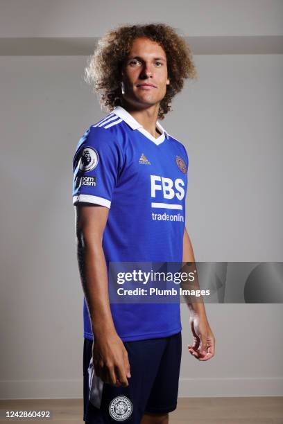 Leicester City unveils new singing Wout Faes at Leicester City Training Ground, Seagrave on September 01, 2022 in Leicester, United Kingdom.