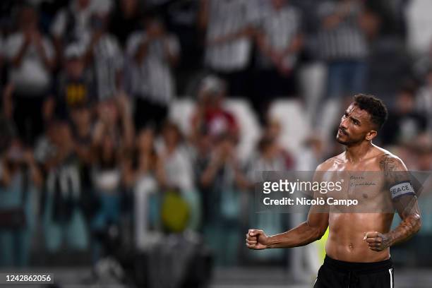 Danilo Luiz da Silva of Juventus FC celebrates the victory at the end of the Serie A football match between Juventus FC and Spezia Calcio. Juventus...