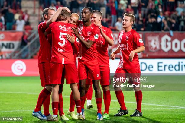 Vaclav Cerny of FC Twente, Joshua Brenet of FC Twente, Wout Brama of FC Twente, Christos Tzolis of FC Twente and Manfred Ugalde of FC Twente...