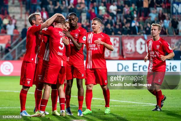 Vaclav Cerny of FC Twente, Joshua Brenet of FC Twente, Wout Brama of FC Twente, Christos Tzolis of FC Twente and Manfred Ugalde of FC Twente...