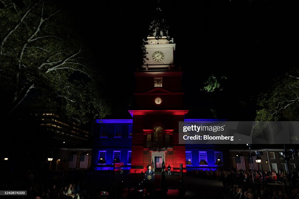 President Biden Speaks At Independence National Historical Park