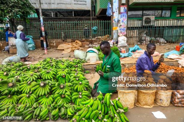 Business as usual for city traders in Nairobi Central Business District during the first hearing of the 2022 presidential elections as the Kenya...