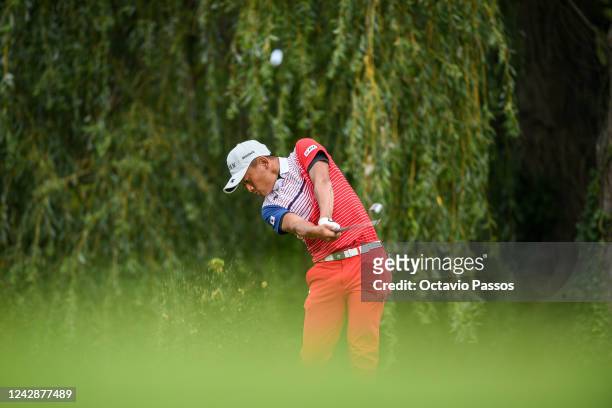 Kohei Okada of Japan plays his tee shot on the 3rd hole during Day Three of the 2022 World Amateur Team Golf Championships - Eisenhower Trophy...