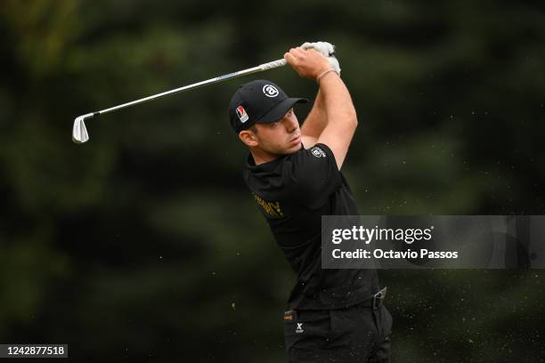 Jonas Baumgartner of Germany plays his tee shot on the 9th hole during Day Three of the 2022 World Amateur Team Golf Championships - Eisenhower...