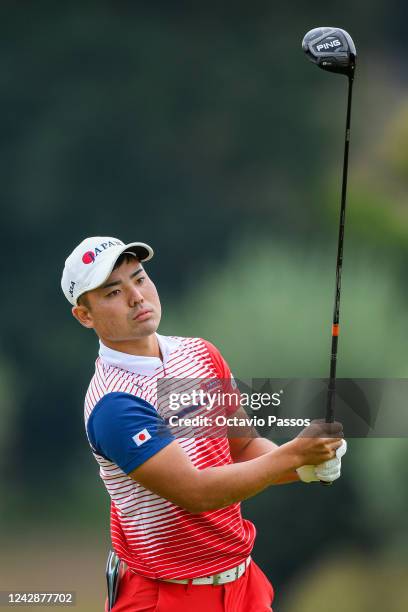 Taiga Semikawa of Japan plays his tee shot on the 2nd hole during Day Three of the 2022 World Amateur Team Golf Championships - Eisenhower Trophy...