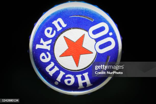 Heineken alcohol free beers are seen in a refrigerator in this photo illustration in Warsaw, Poland on 01 September, 2022. An increase in the price...