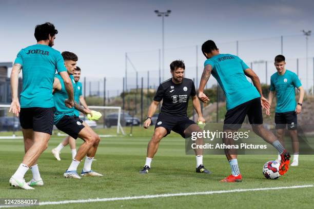 Swansea City manager Russell Martin in action during the Swansea City Training Session at The Fairwood Training Ground on September 02, 2022 in...