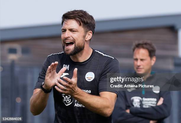 Swansea City manager Russell Martin in action during the Swansea City Training Session at The Fairwood Training Ground on September 02, 2022 in...